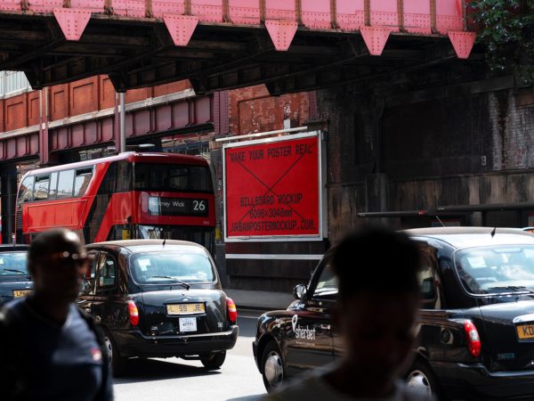 City Billboard Poster Mockup