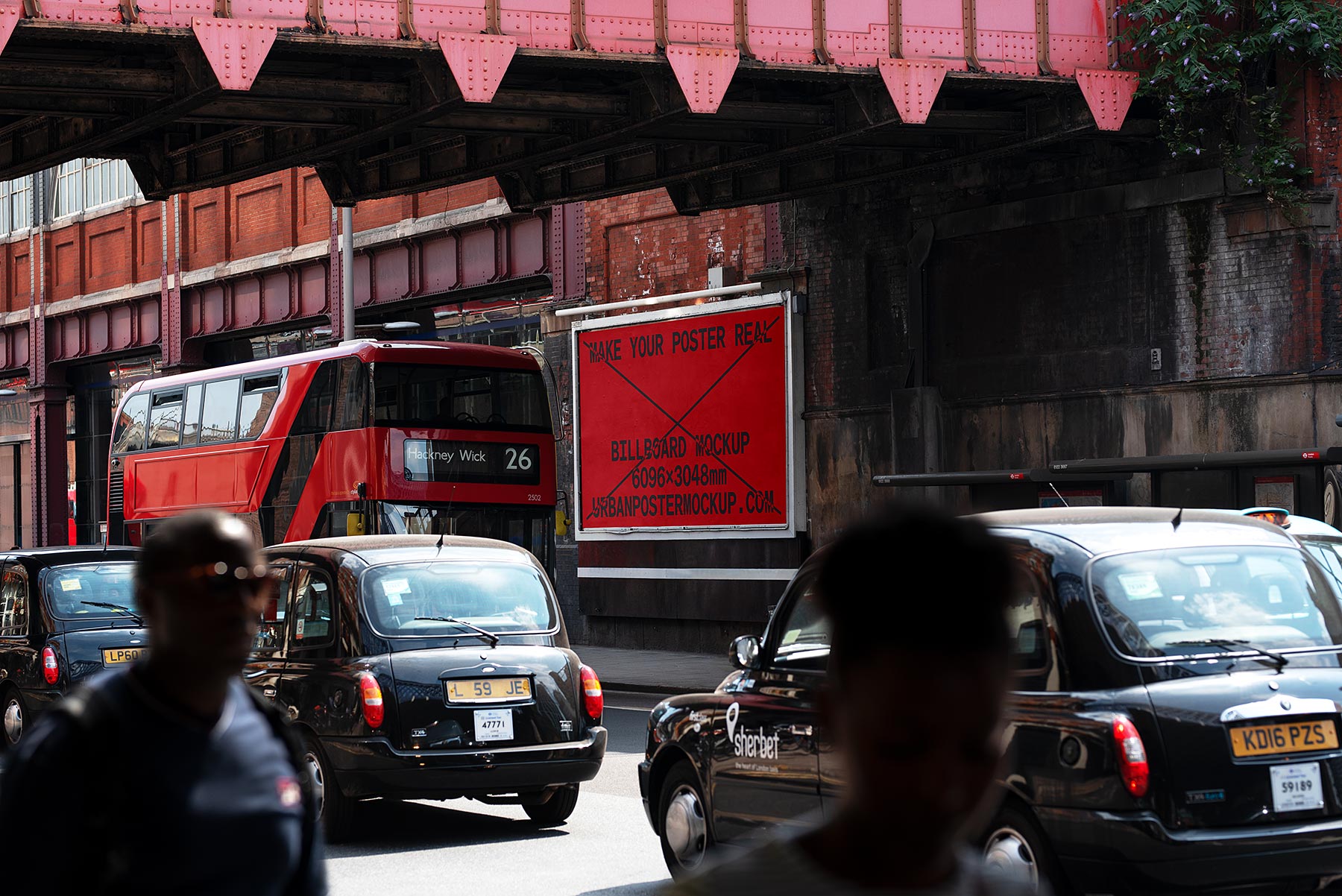 City Billboard Poster Mockup