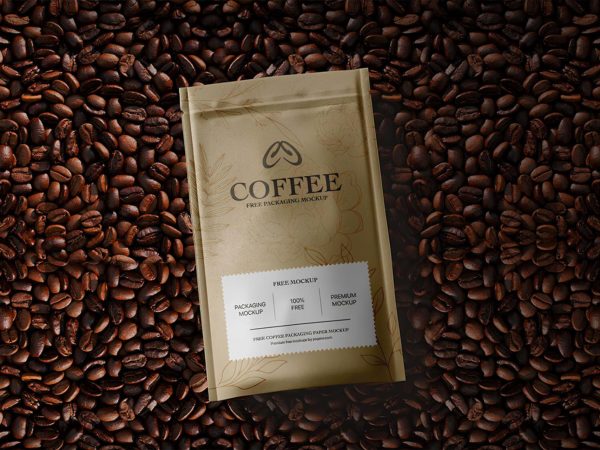 Coffee Bag Pouch Mockup