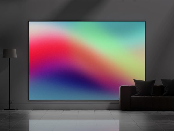 Interior Big Digital Screen Artwork Mockup