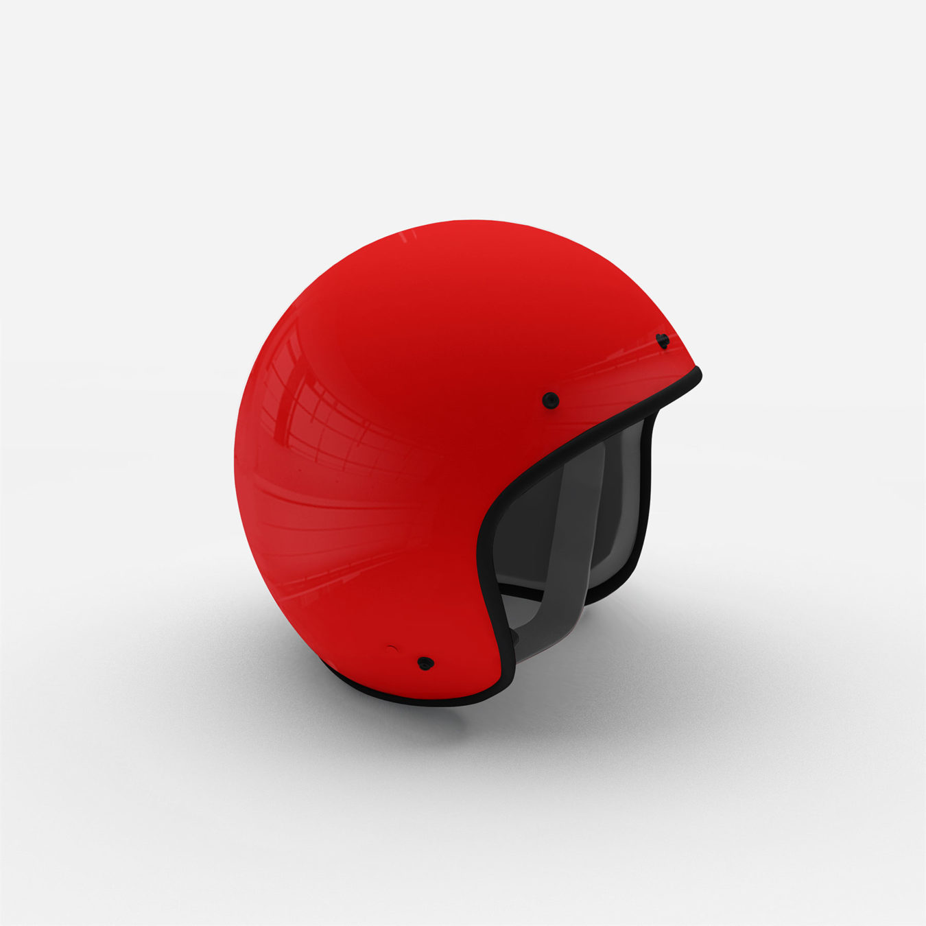 Open-Face Motorcycle Helmet Mockup