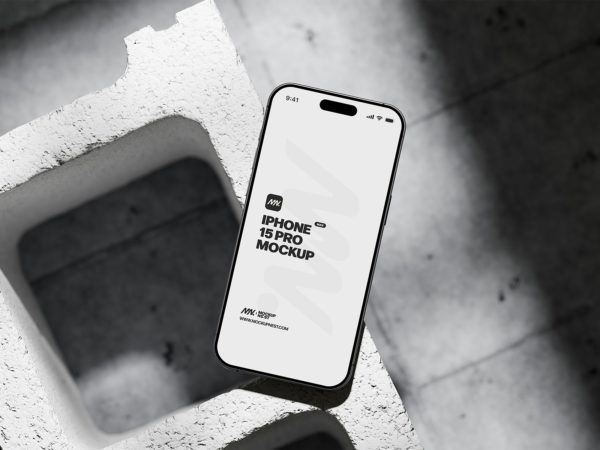 Phone Mockup in Construction Scene