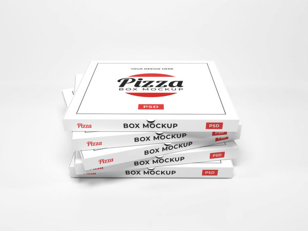 Pizza Box Packaging Mockup