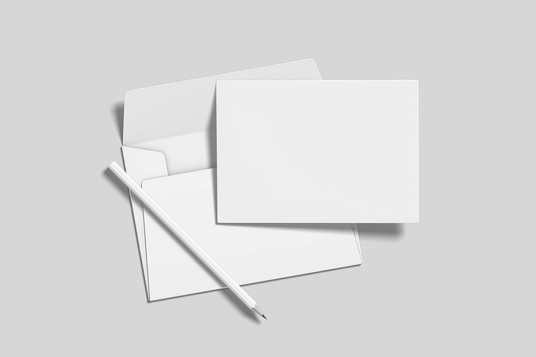 Postcard with Envelope PSD Mockups | The Free Mockup