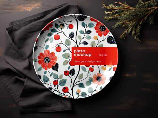 Ceramic Plate Mockup