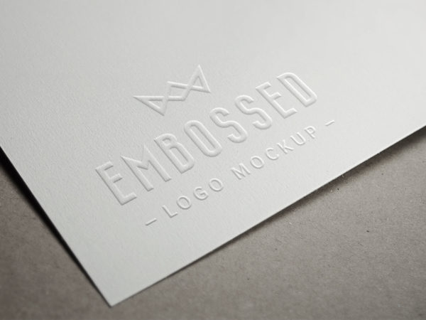 Embossed Paper Logo Mockup