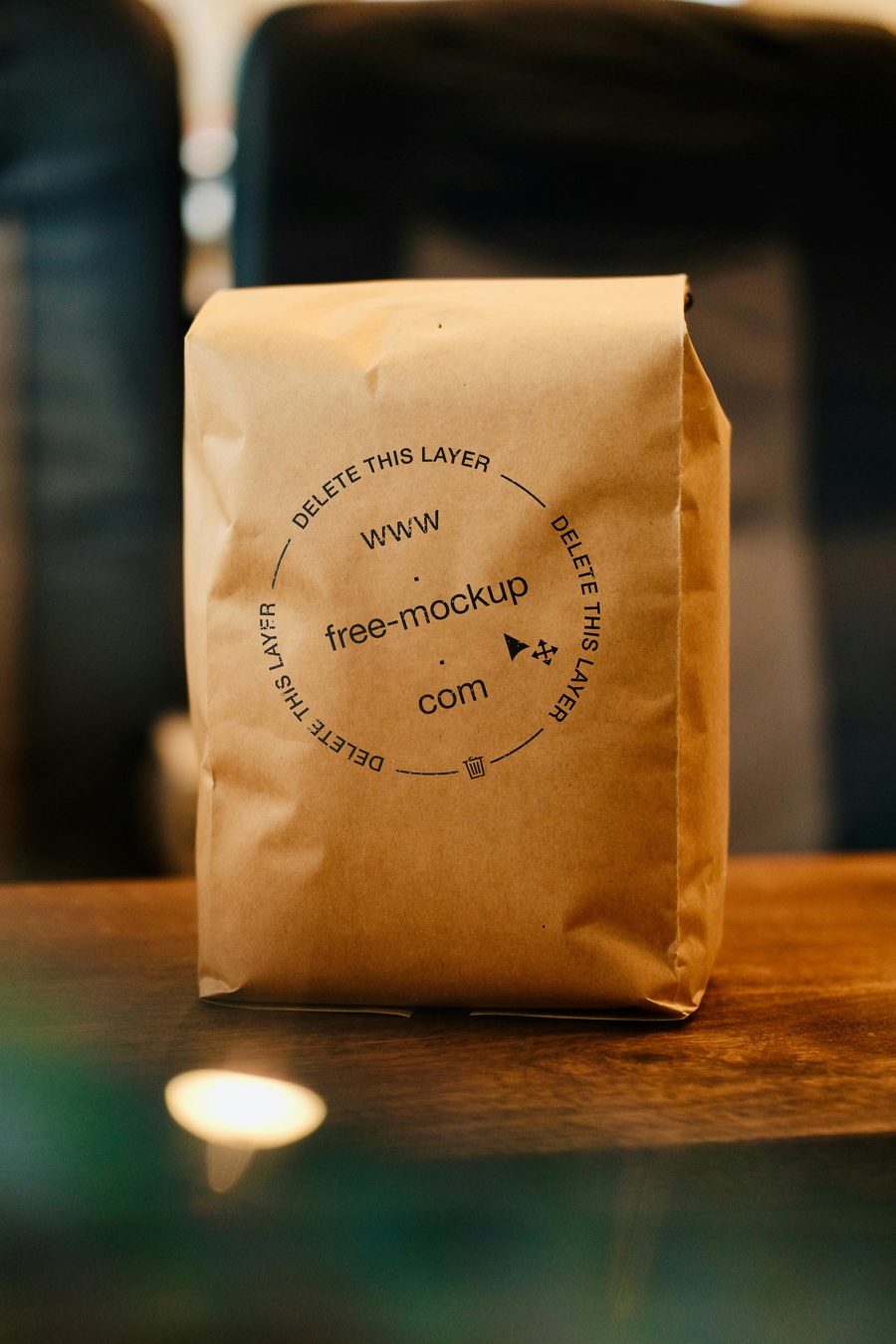 Food Paper Bag Logo Mockup