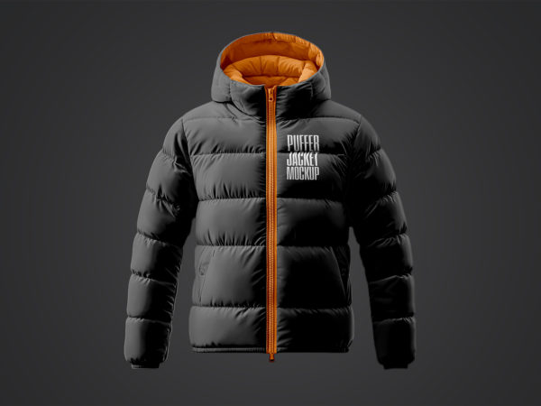 Free Puffer Jacket Mockup