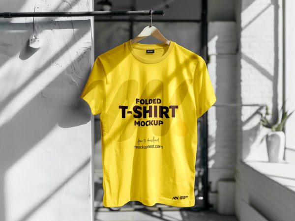 Hanging T-Shirt Mockup