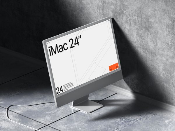 iMac Free Mockup (PSD, Figma, Sketch)