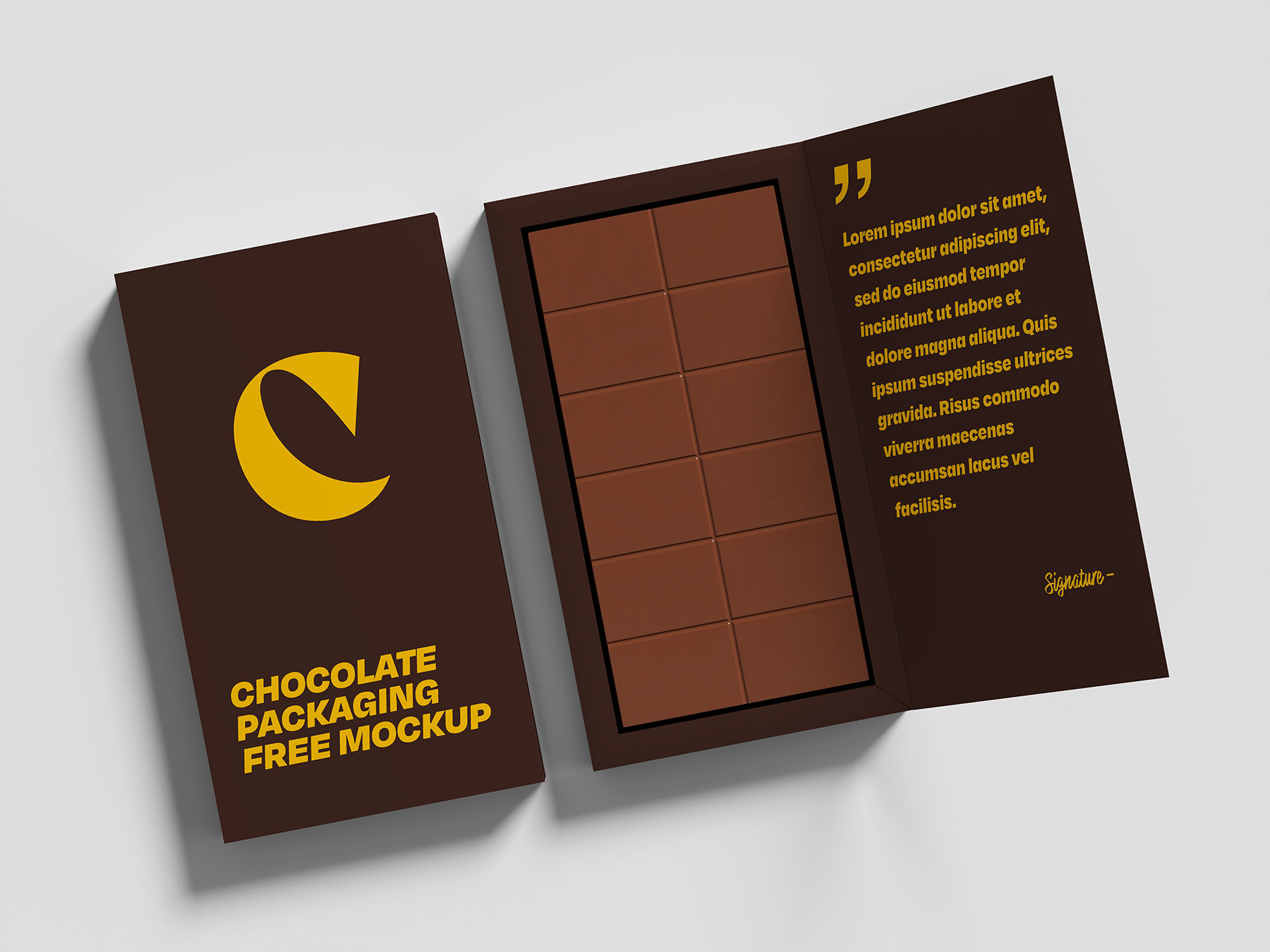 Chocolate Packaging Free Mockup