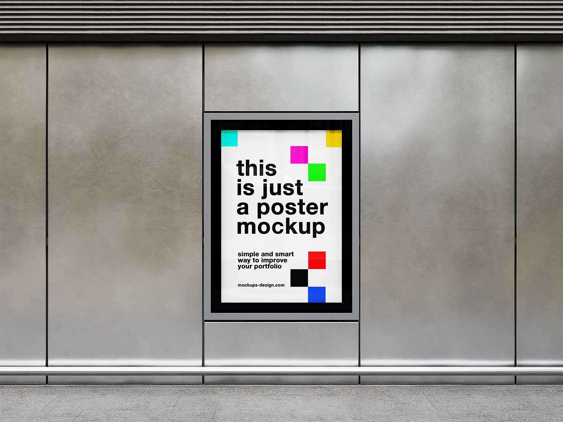 Citylight Poster Free Mockups