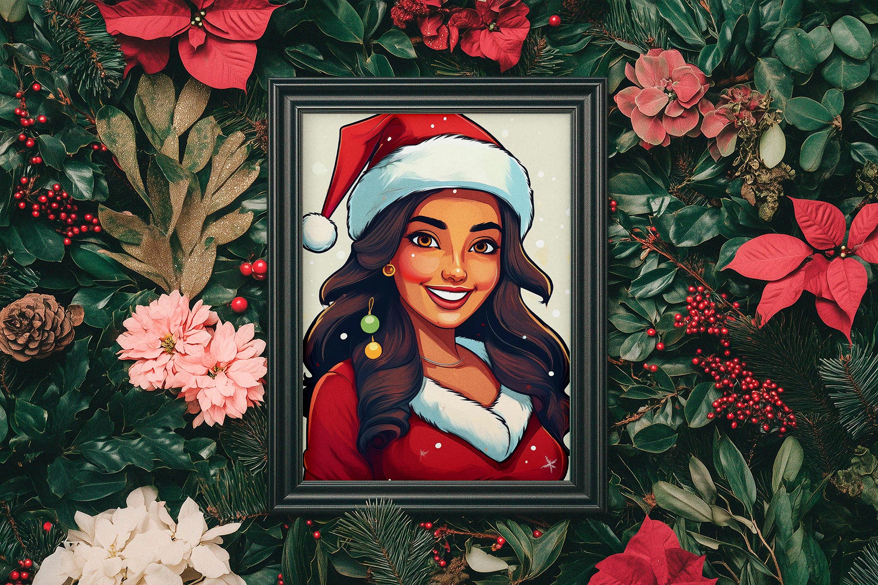 Festive Xmas Poster Frame Mockup