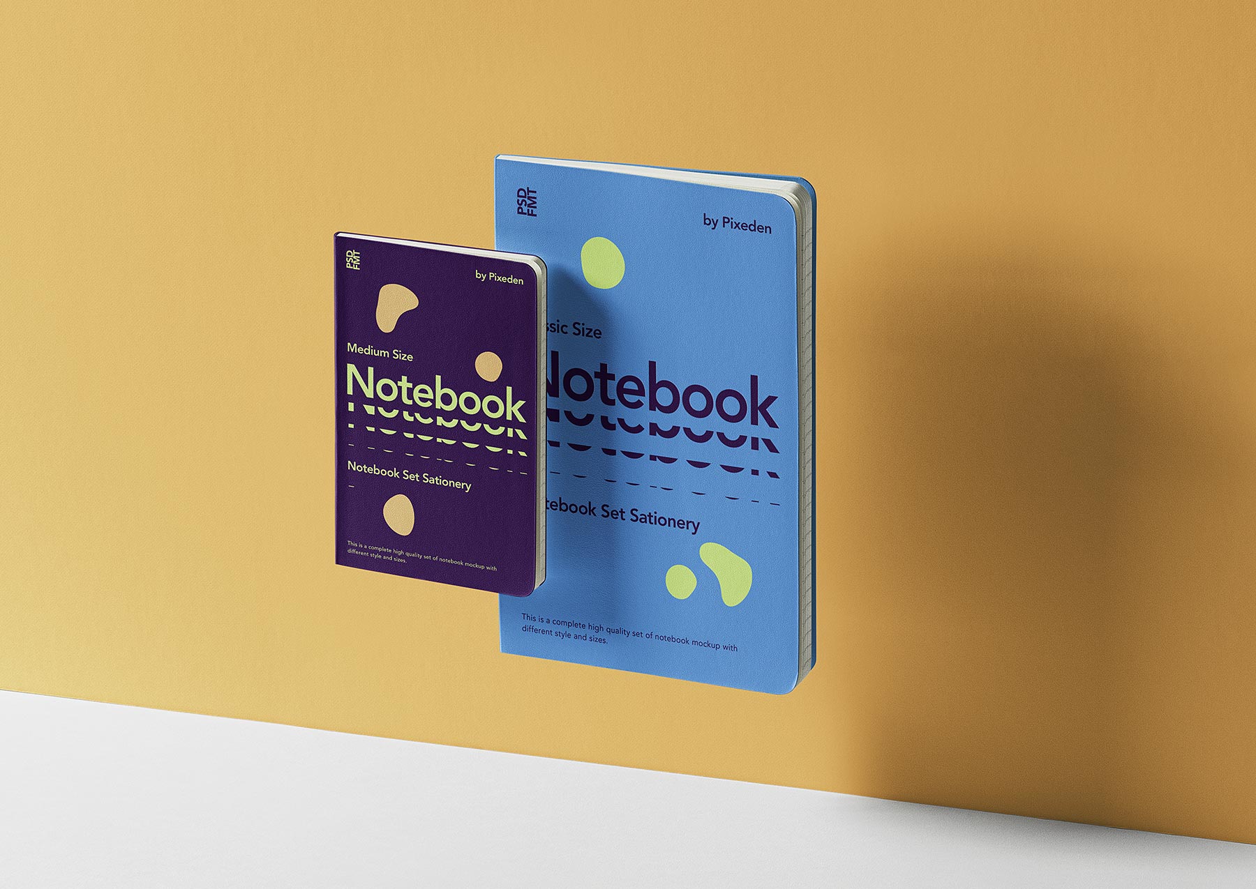 Free Gravity A6 and A5 Notebook Mockup Set