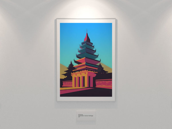 Free Mockup of an Exhibition Poster Frame