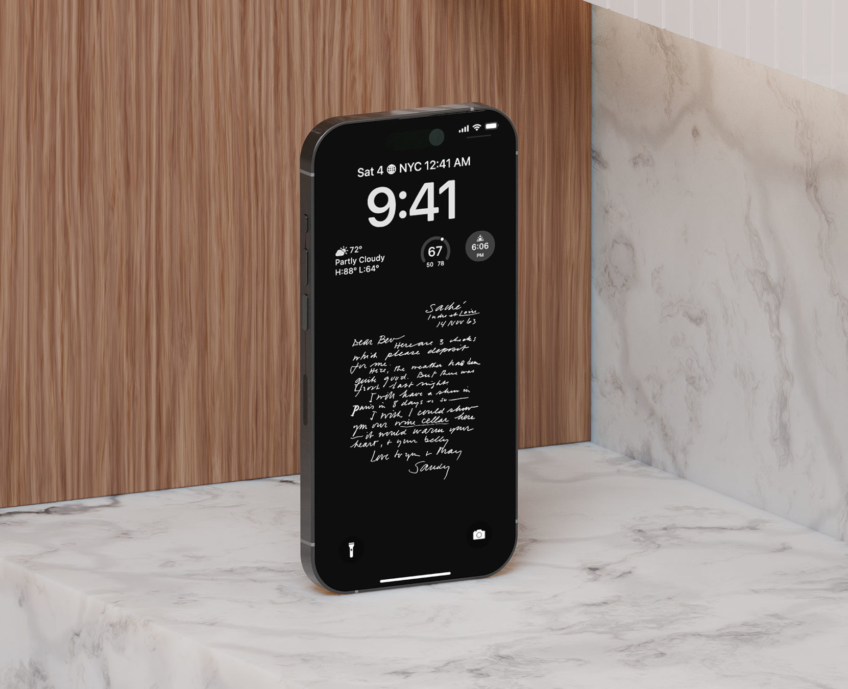 Smartphone Mockup iPhone Marble Scene