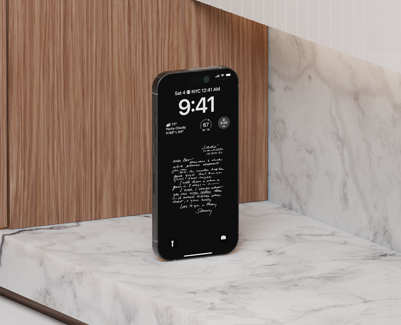 Smartphone Mockup iPhone Marble Scene