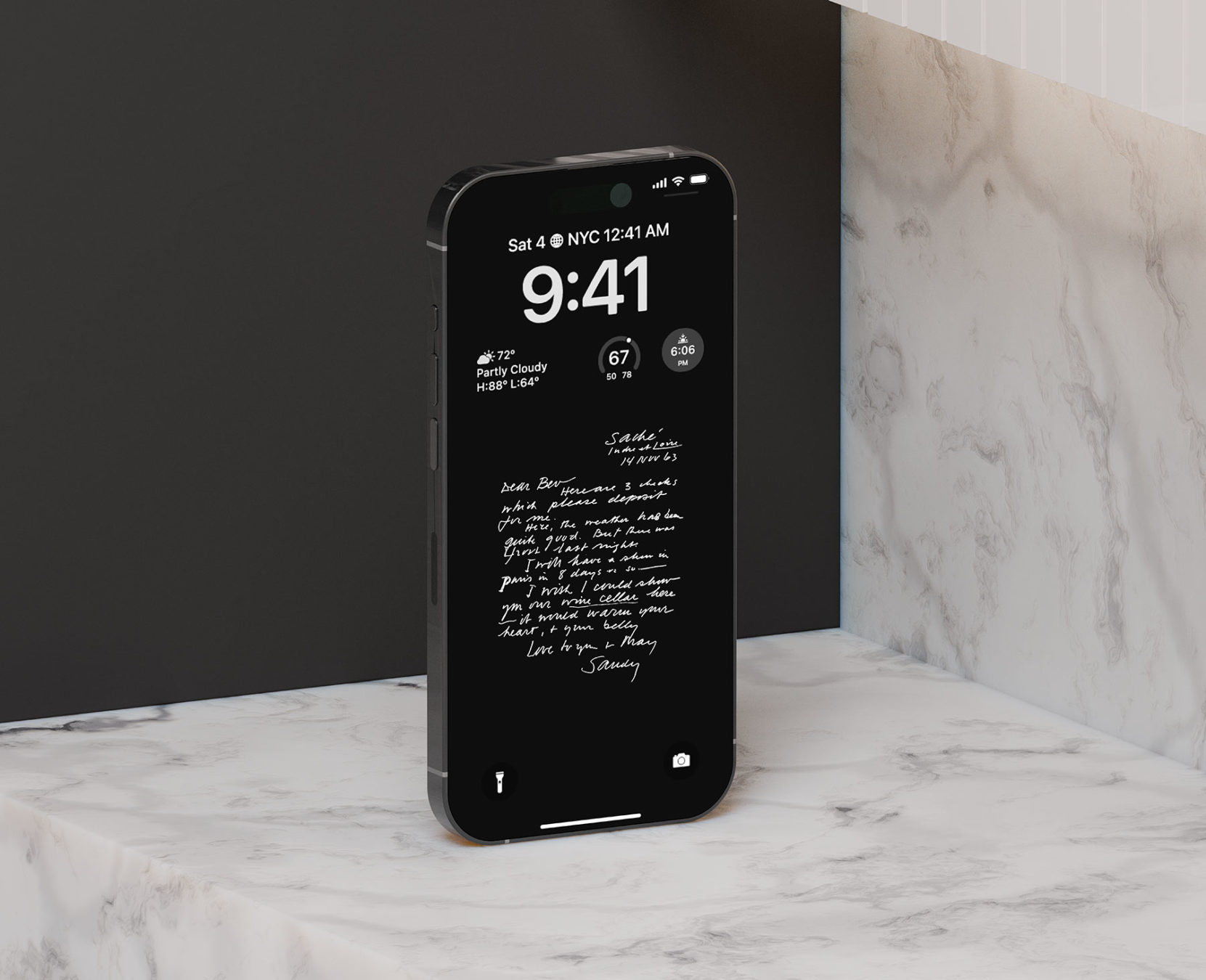 Smartphone Mockup iPhone Marble Scene