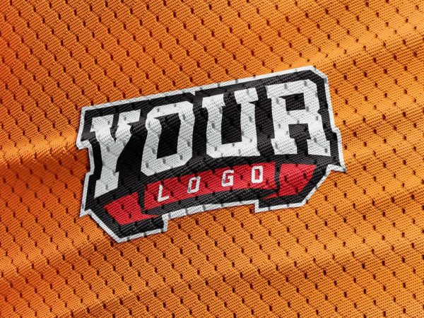 Sports Jersey Fabric Texture Logo Mockup