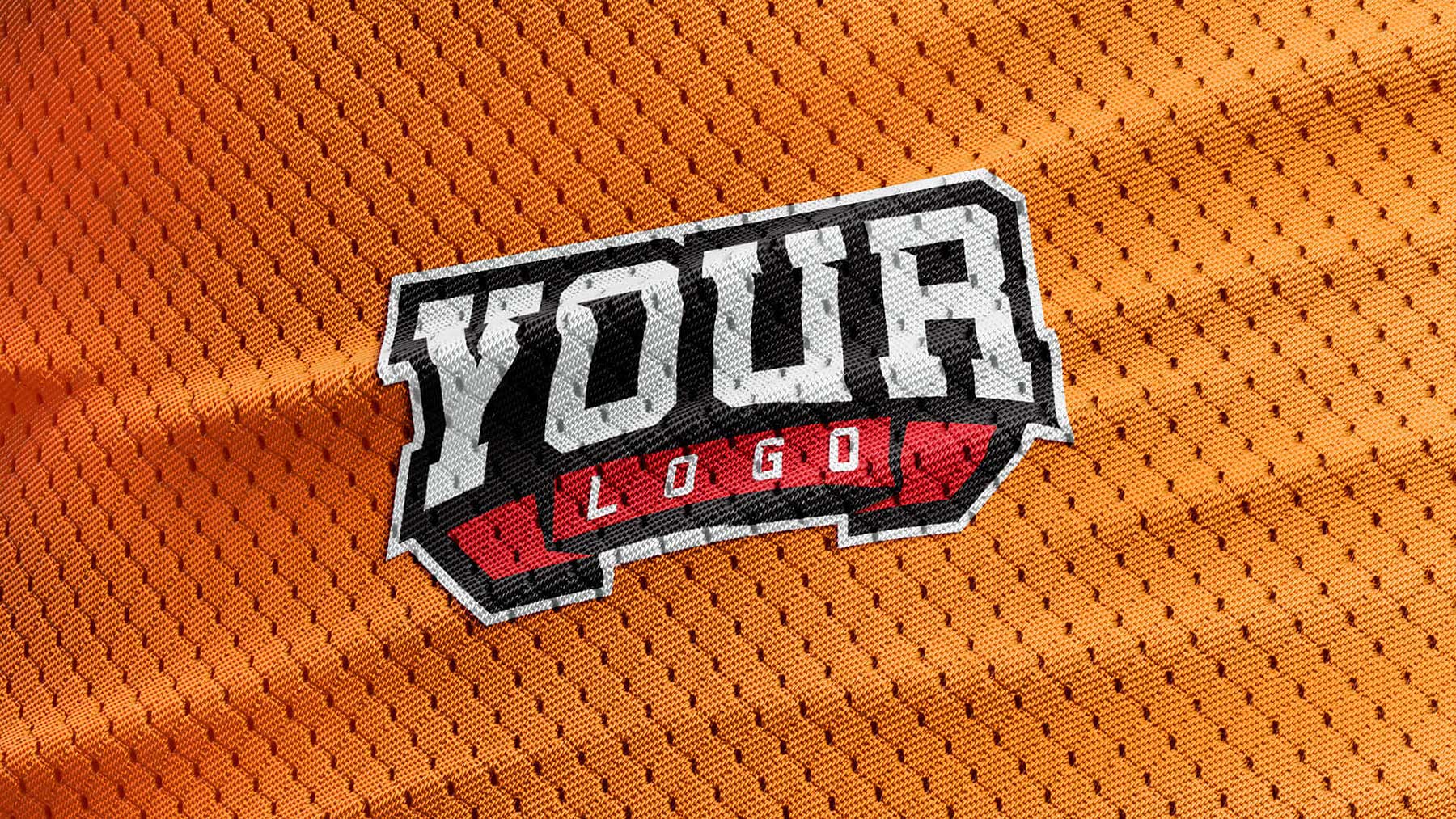 Sports Jersey Fabric Texture Logo Mockup