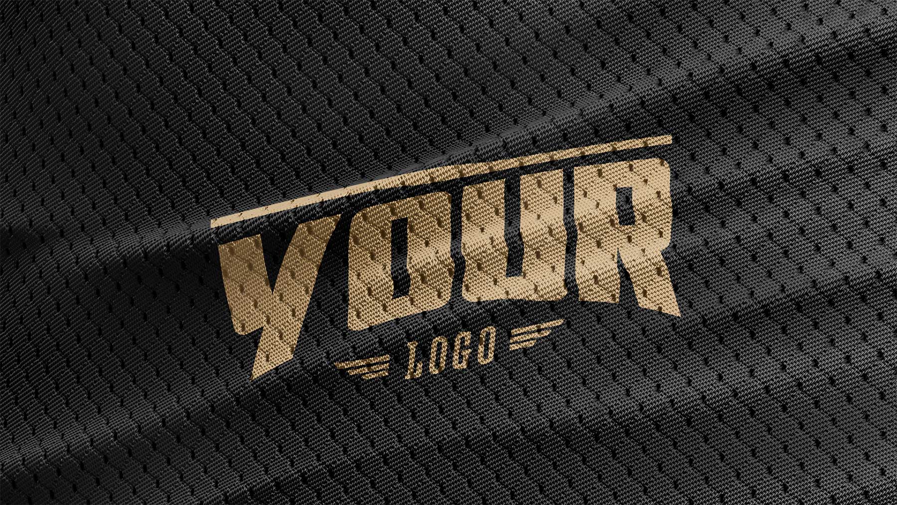 Sports Jersey Fabric Texture Logo Mockup