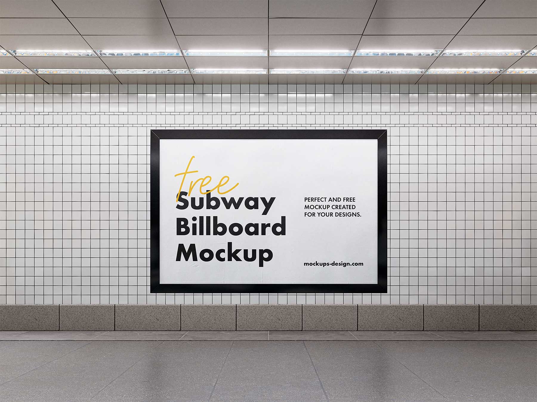 Subway Billboard Free Mockups