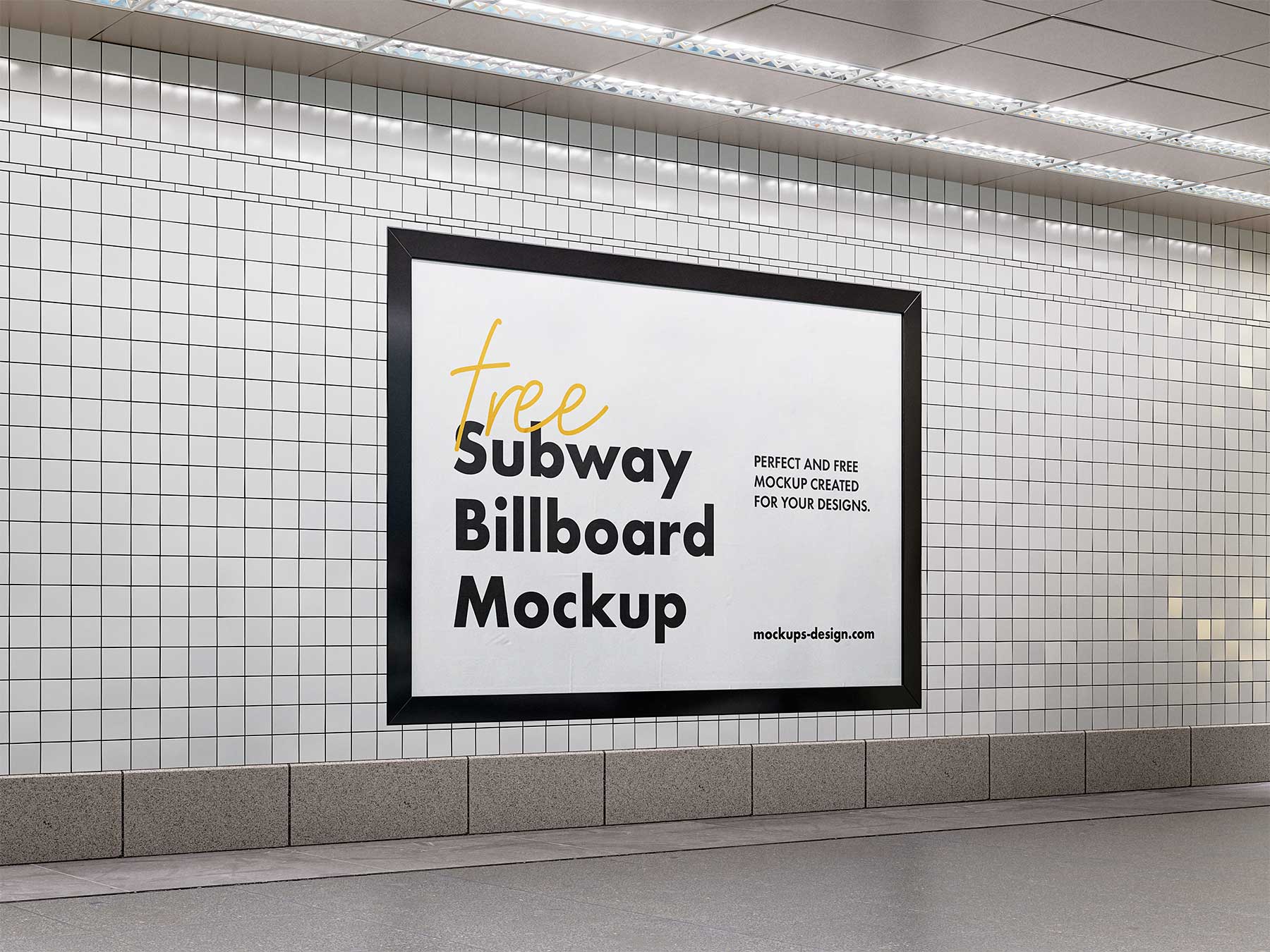 Subway Billboard Free Mockups