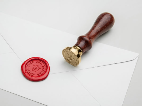 Wax Seal Stamp Logo Mockup