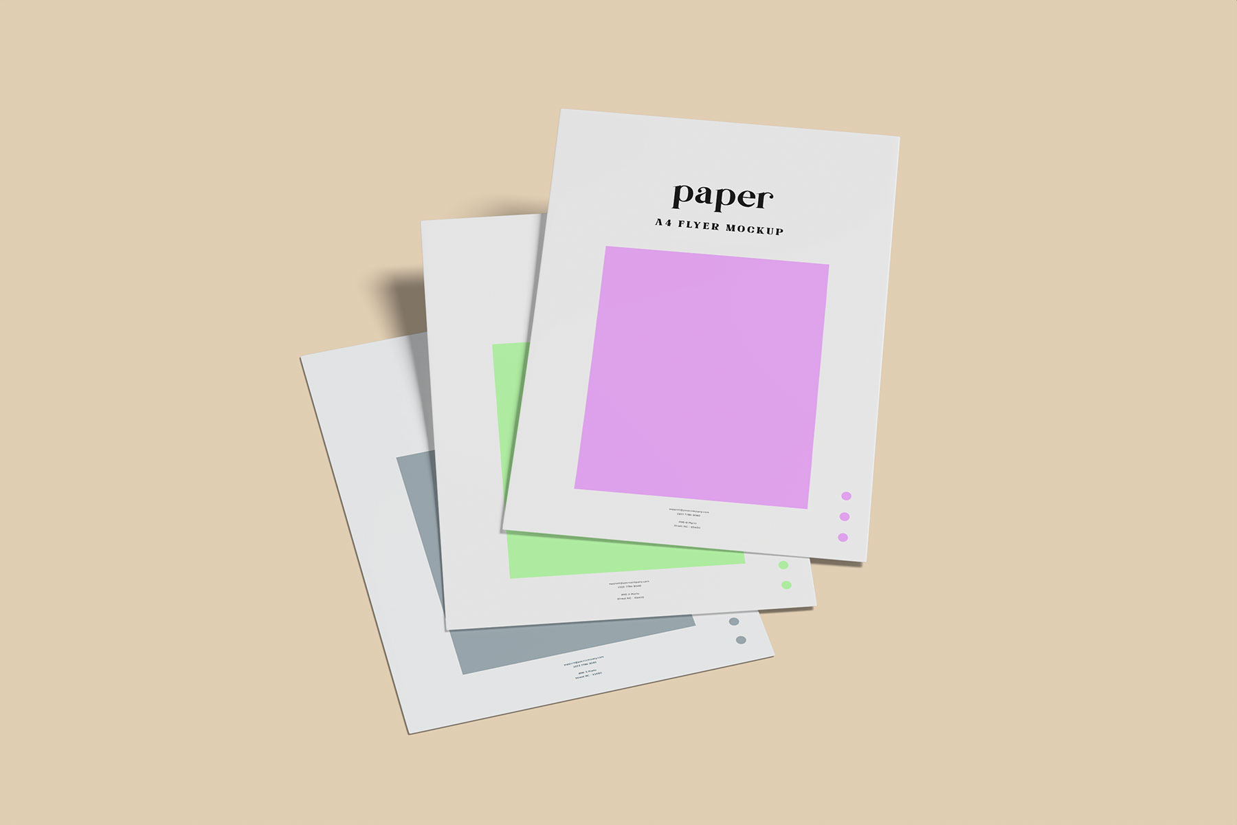 A4 Paper/Flyer Stationery Mockup