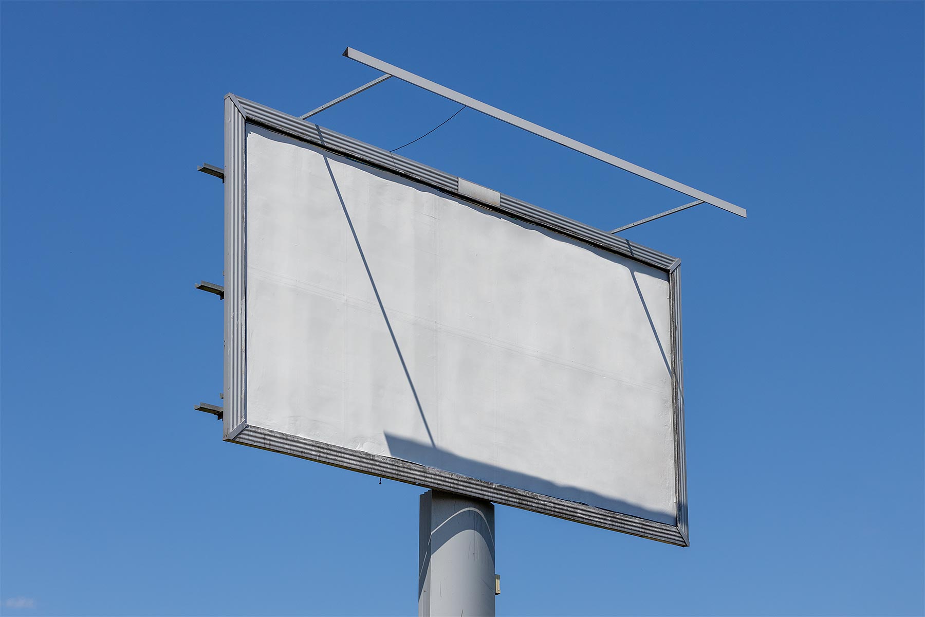 Billboard Mockup Against Blue Sky Background