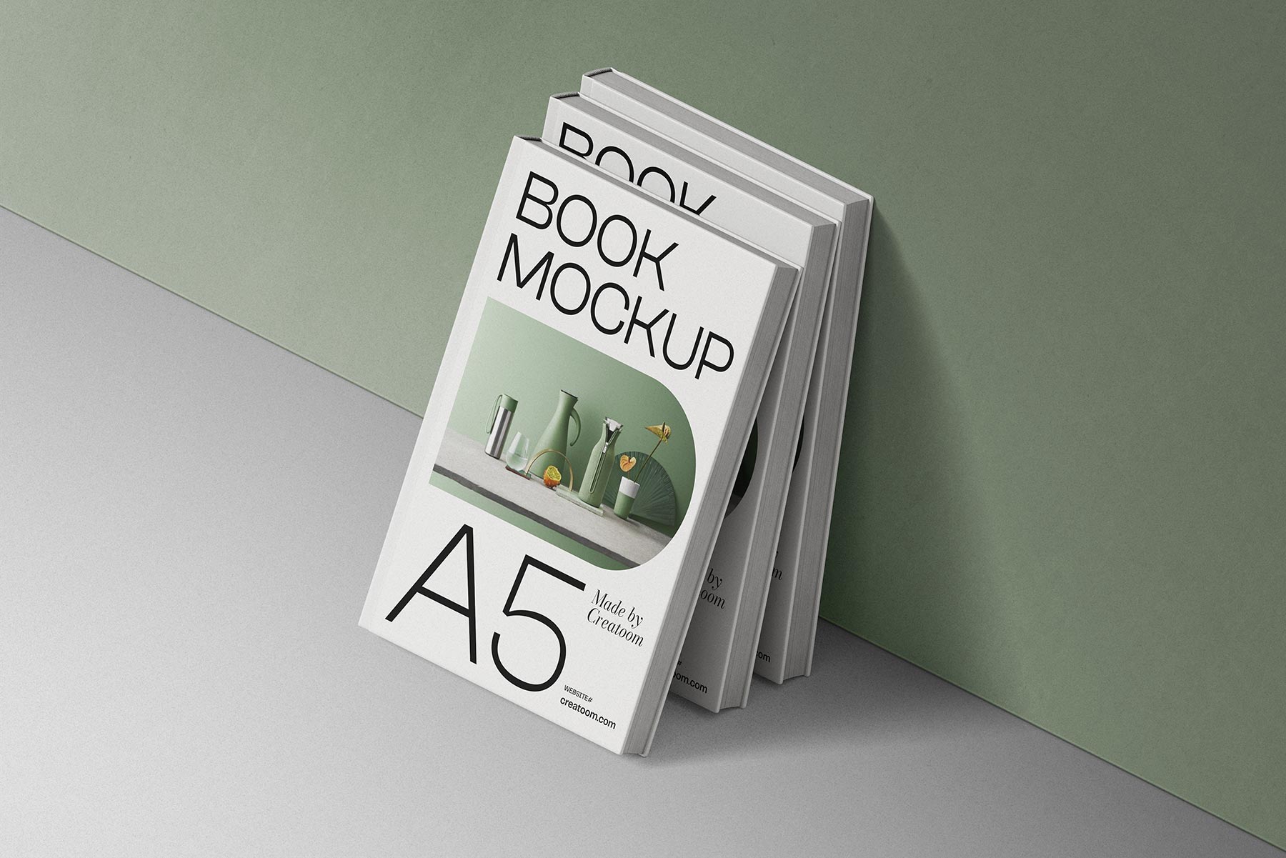 Free Isometric Hard Cover Book Mockups