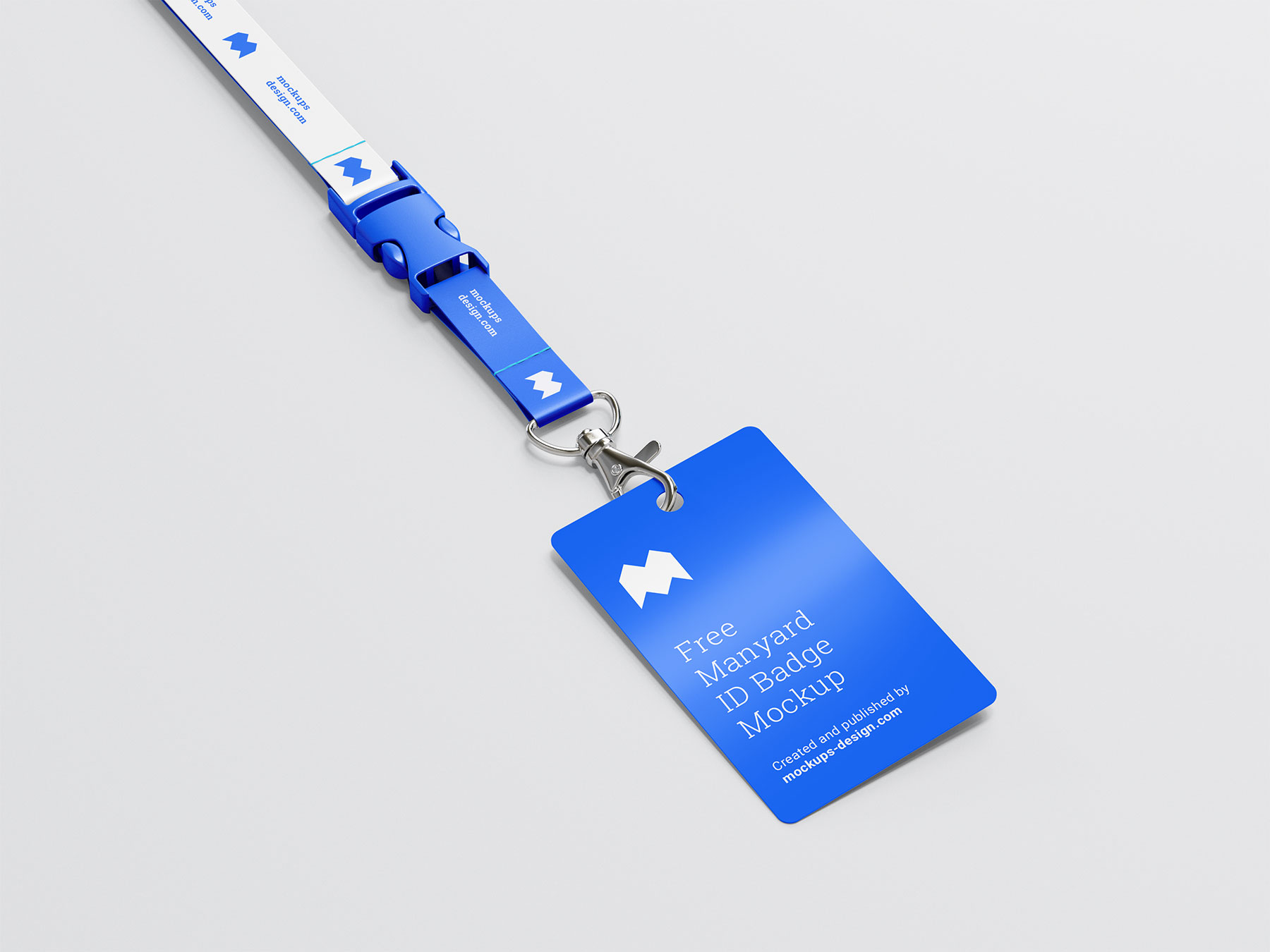 Free Lanyard ID Badge Mockup