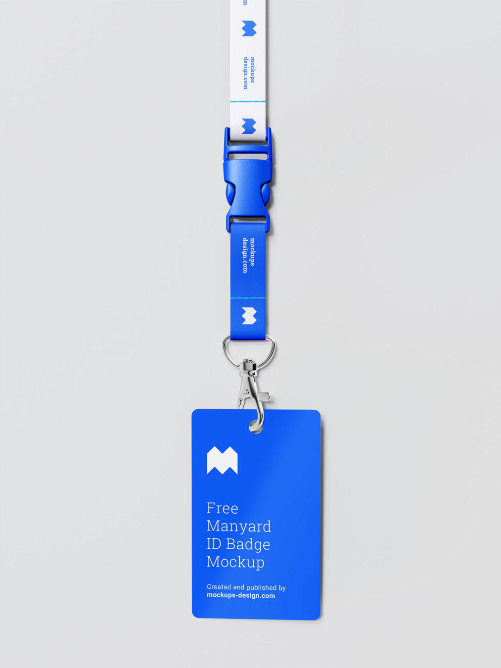 Free Lanyard ID Badge Mockup