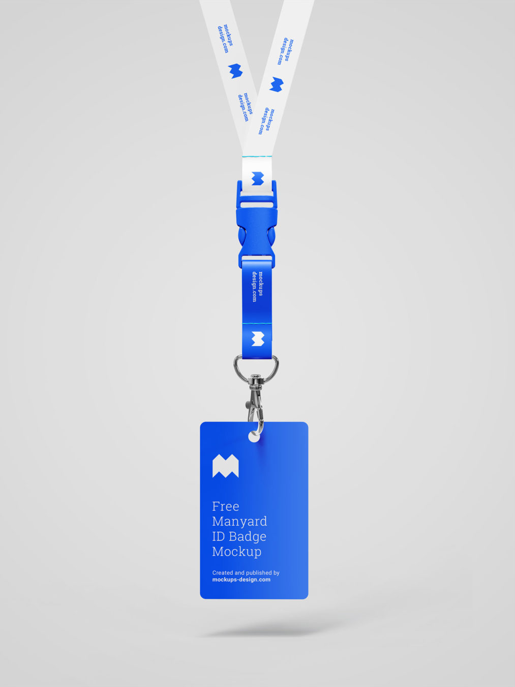 Free Lanyard ID Badge Mockup