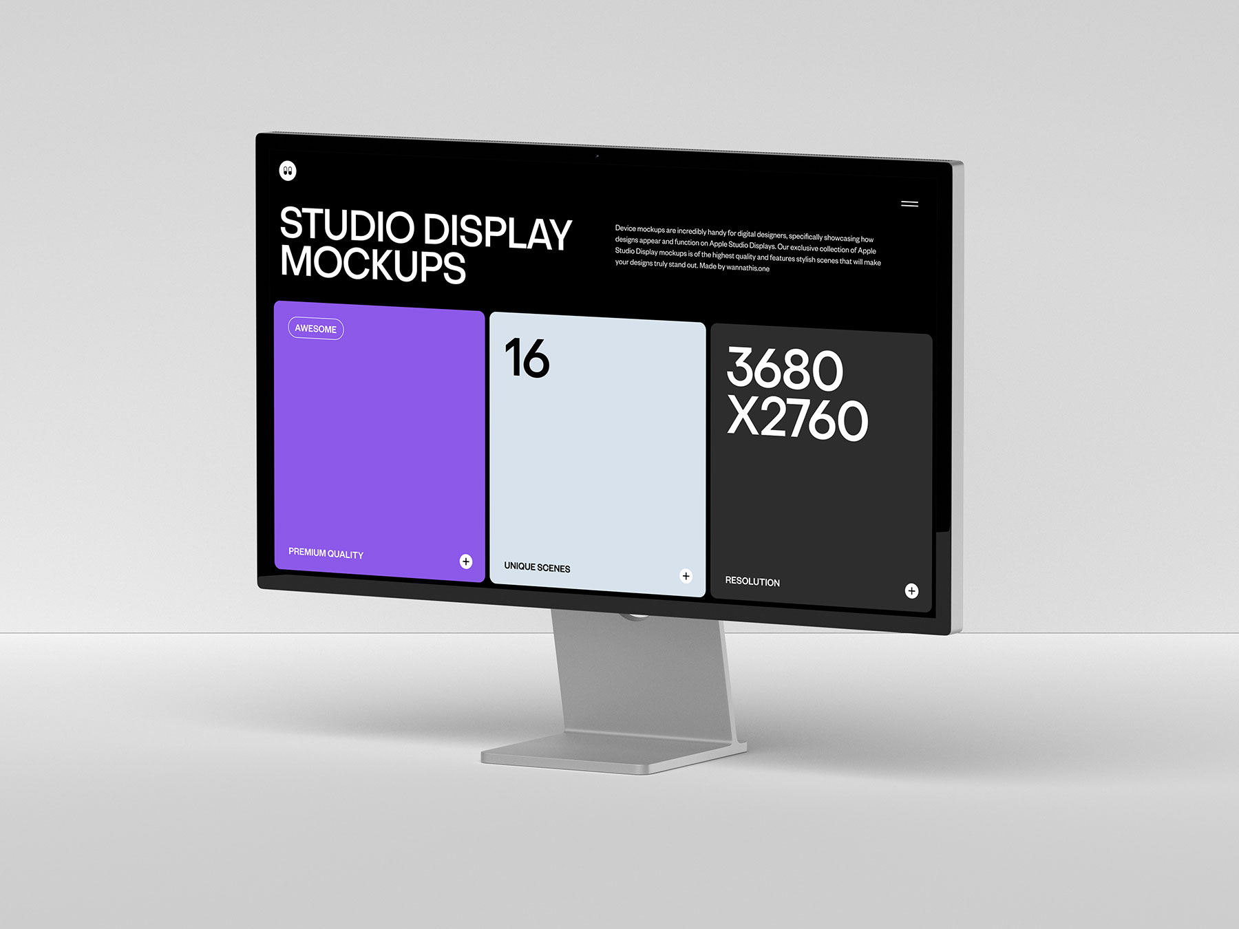 Free Studio Display Mockup