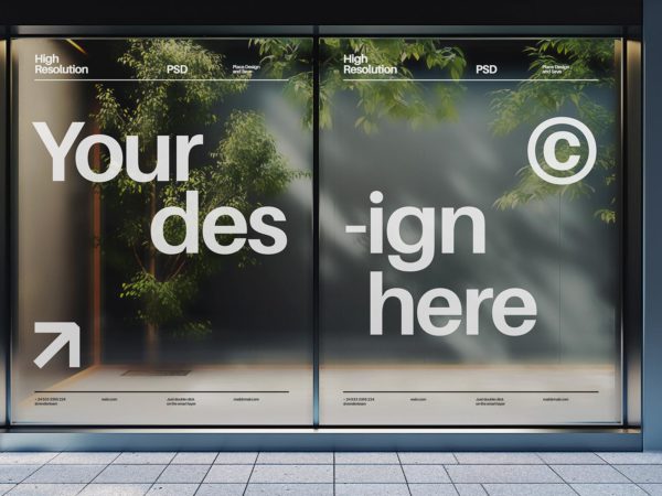 Glass Shopfront Branding Mockup