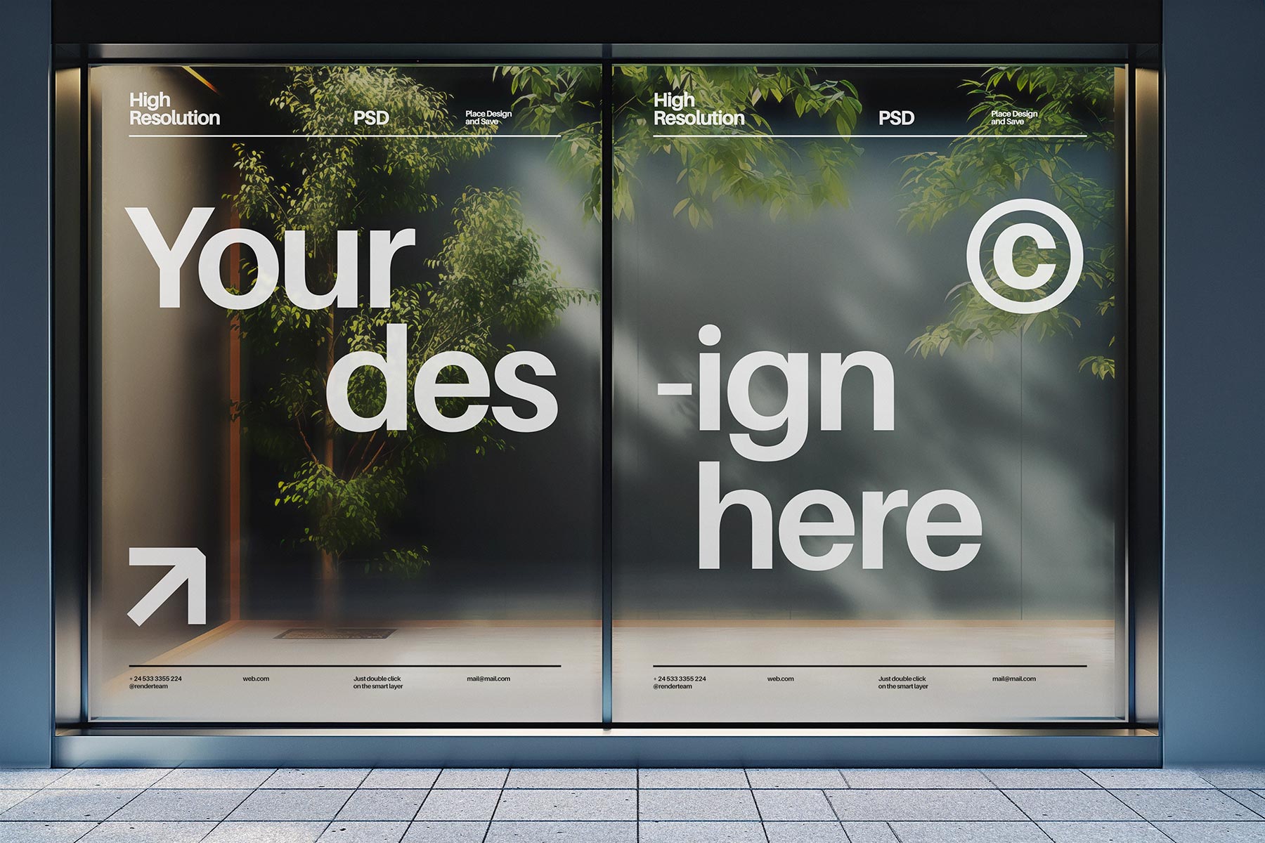 Glass Shopfront Branding Mockup