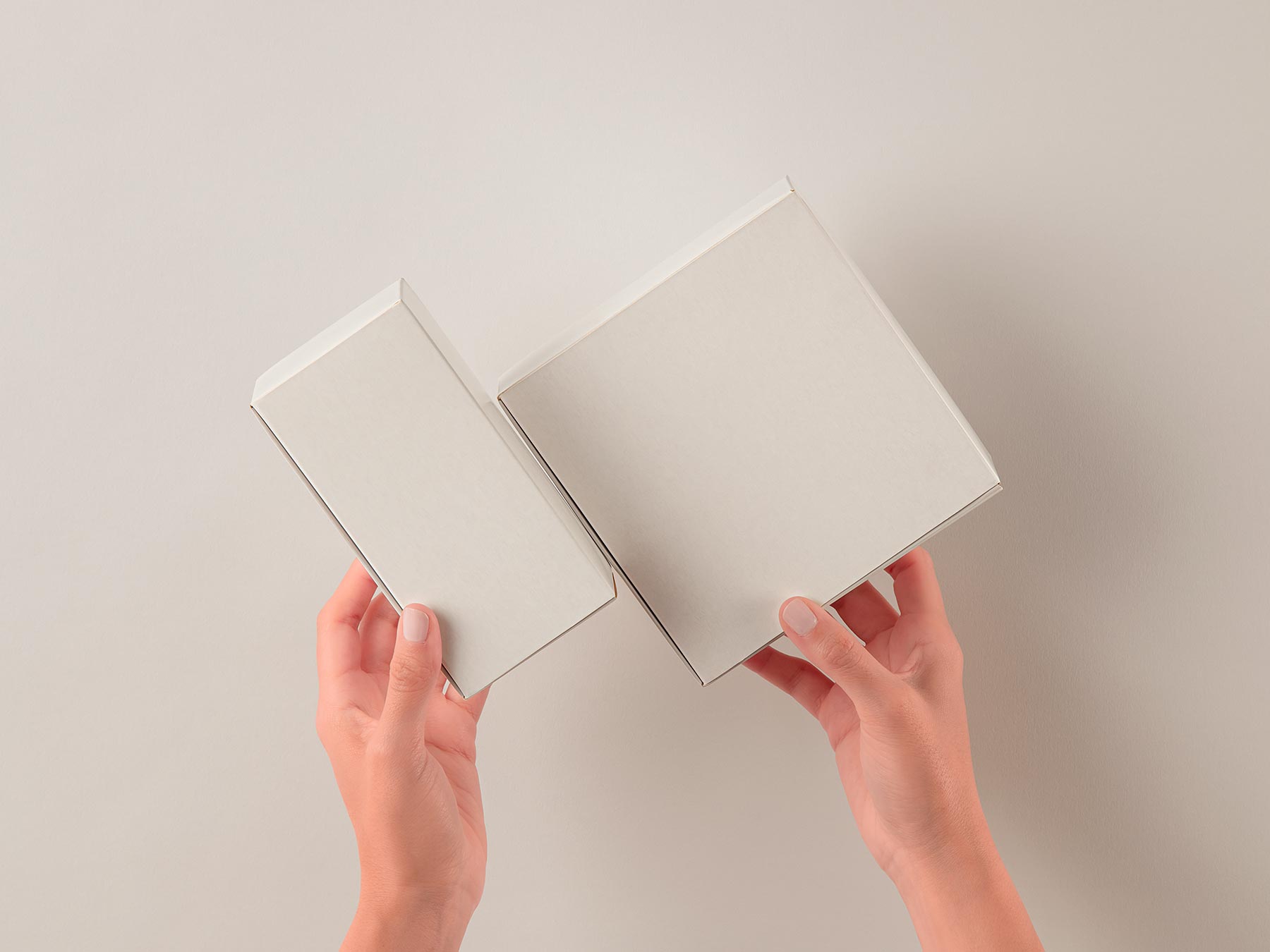 Product Box Free Mockups in Hands