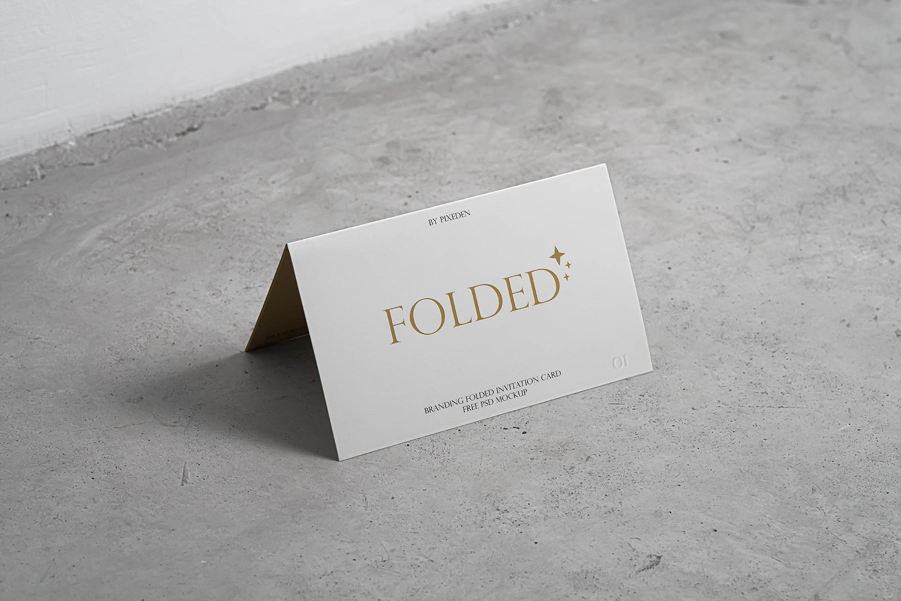 Folded Invitation Card Mockup