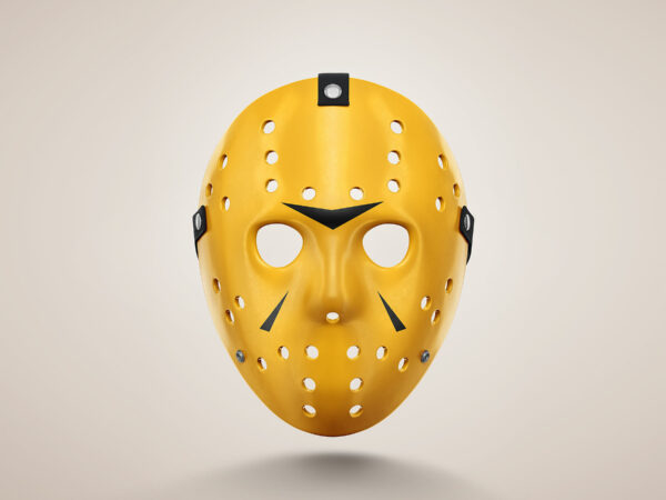 Free Hockey Face Mask Mockup