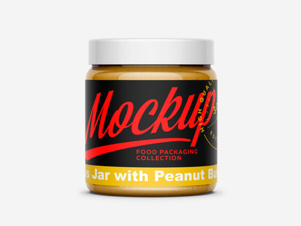 Creamy Peanut Butter Jar Mockup