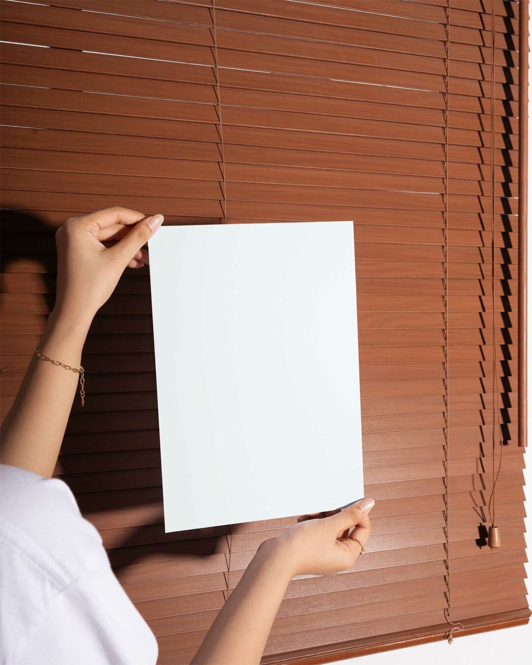 Hands Holding A4 Paper Poster Mockup