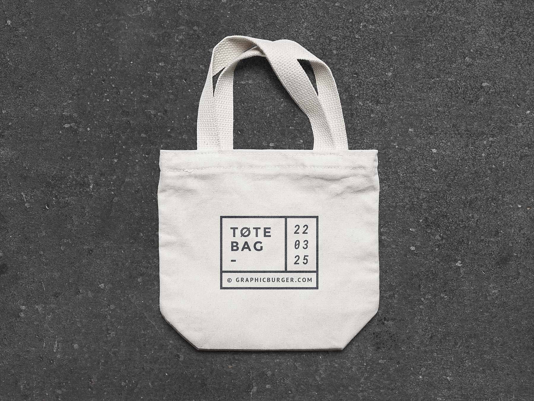 Small Canvas Tote Bag Mockup